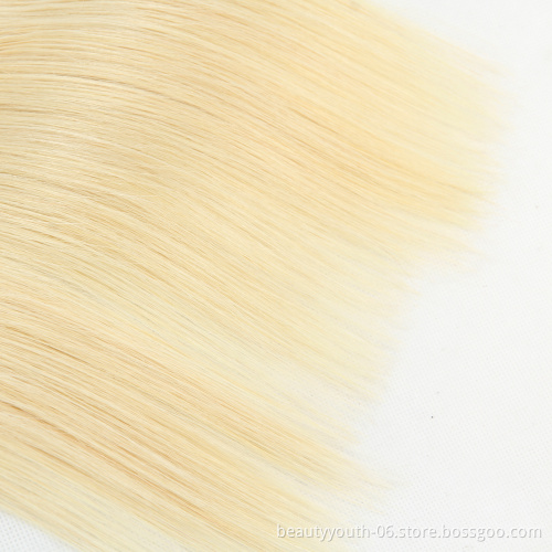 Beauty Youth Wholesale 613 Blonde Hair Weave Bundles Virgin Brazilian Human Hair 613 Bundles With Frontal Closure